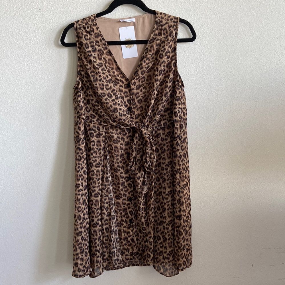 Feteh & Co leopard print NWT Sz S